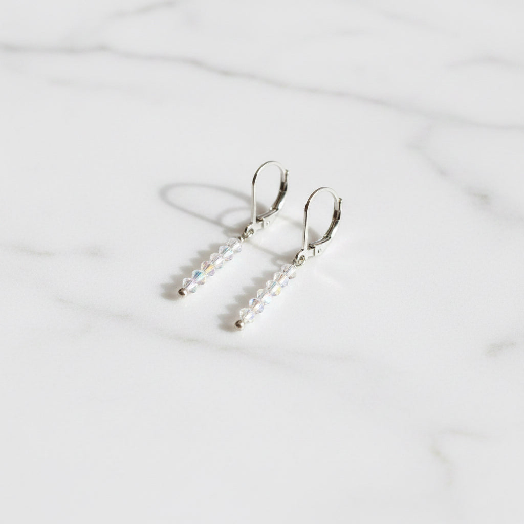 UNI-T-Glitter Stixx Gemstone Earrings, Glitter Stix, Gemstone Sparkle Bar Earrings