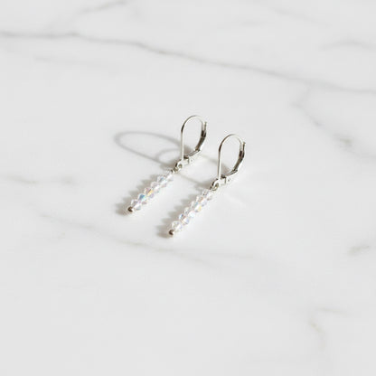 UNI-T-Glitter Stixx Gemstone Earrings, Glitter Stix, Gemstone Sparkle Bar Earrings
