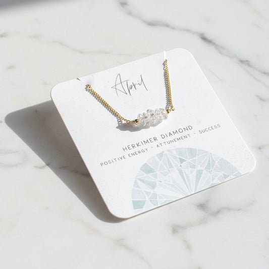 Herkimer Diamond Necklace April Birthstone