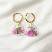 Pressed Flower Earrings/Real Flower Earrings/Resin Flower-UNI-T Janine Gerade