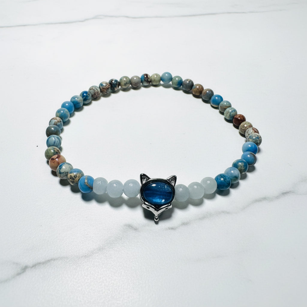 Gemstone Stretch Bracelet-Labradorite, agate, Calcite, Chalcedony Gemstone Stretch Bracelet Janine Gerade