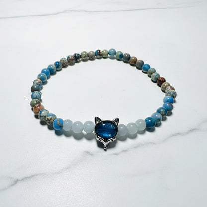 Gemstone Stretch Bracelet-Labradorite, agate, Calcite, Chalcedony Gemstone Stretch Bracelet Janine Gerade