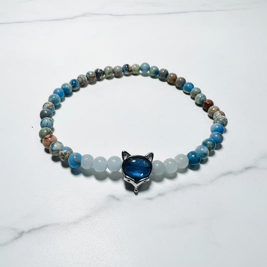 Gemstone Stretch Bracelet-Labradorite, agate, Calcite, Chalcedony Gemstone Stretch Bracelet Janine Gerade