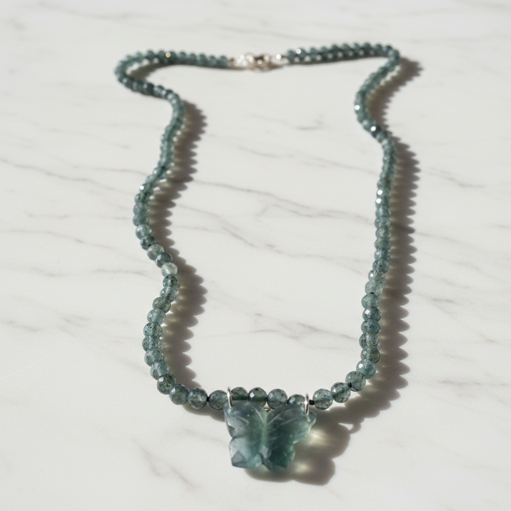 Beaded Butterfly Necklace – Whispering Wings* Janine Gerade