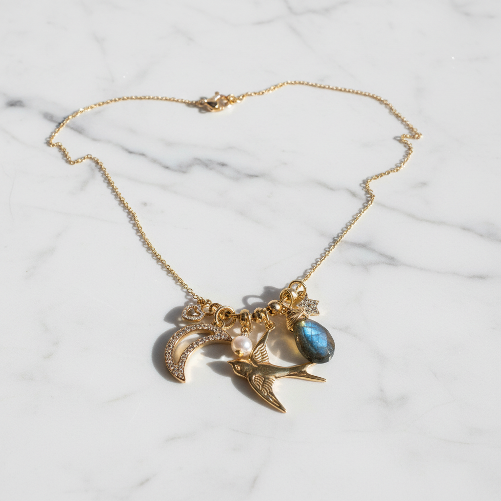 Bird Charm Necklace* Janine Design