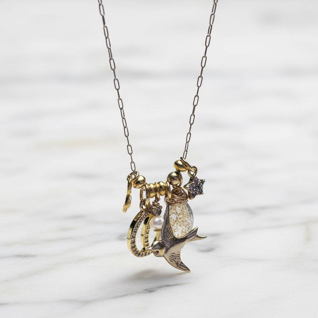 Bird Charm Necklace* Janine Design