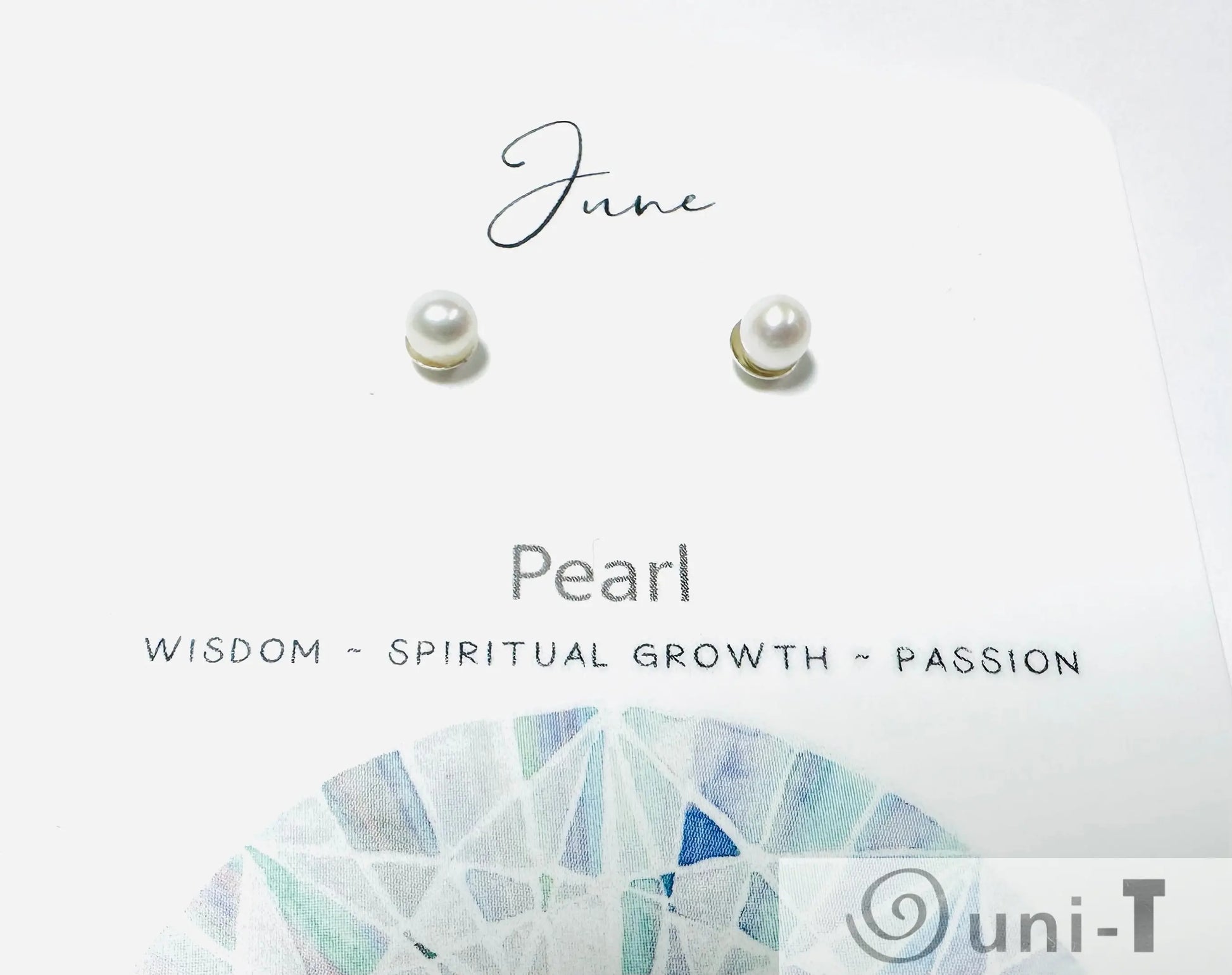 June pearl birthstone silver studs with classic white pearls, symbolizing wisdom and passion, ideal for timeless jewelry gifts.