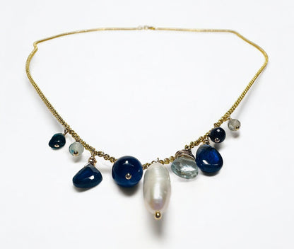 Gemstone Charm Necklace/Golden Charm Necklace*