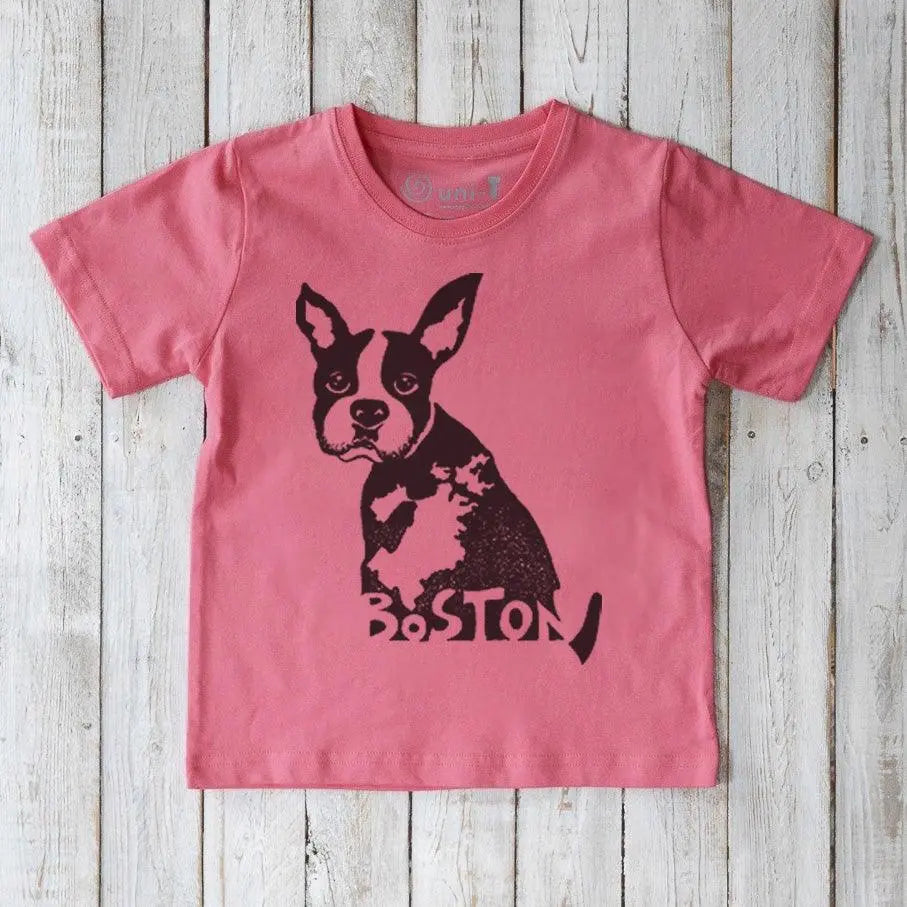 Kids' Boston Terrier T-shirt - Adorable Dog Design