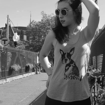 Boston Terrier Vintage Washed Tank Top - Uni-T