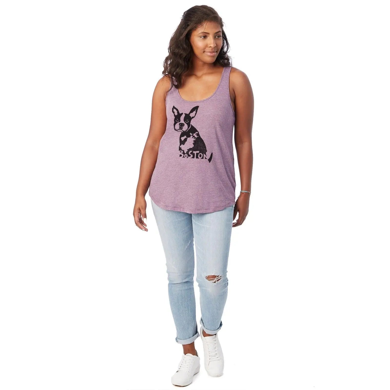 Boston Terrier Vintage Washed Tank Top - Uni-T