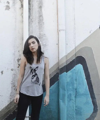 Boston Terrier Vintage Washed Tank Top - Uni-T