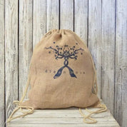 Jute/Burlap drawstring backpack SBS