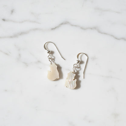 Kitty Mother of Pearl Earrings