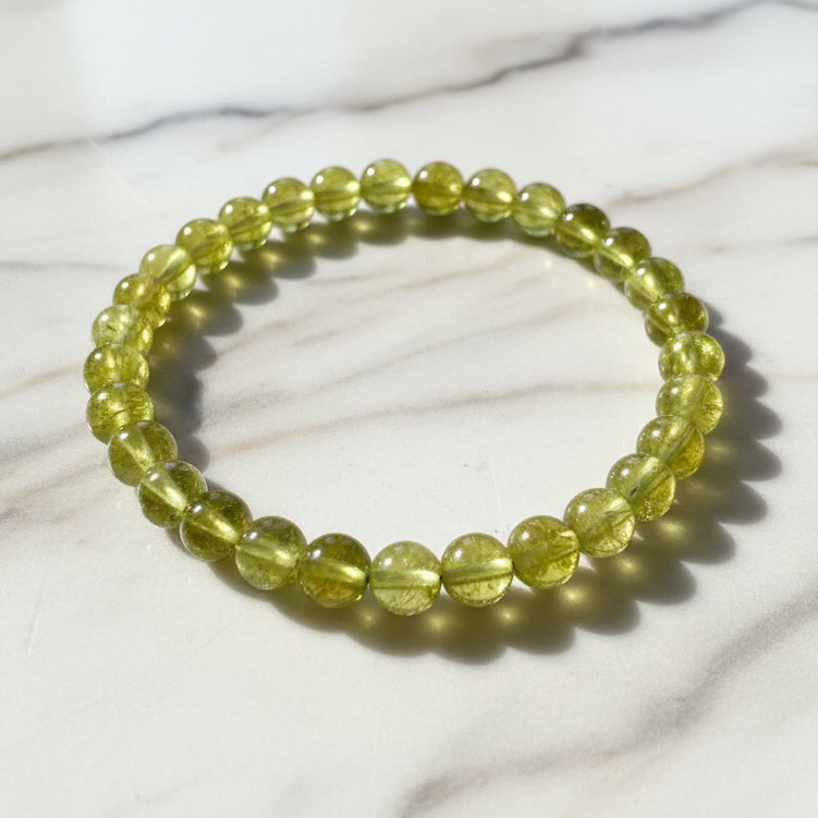 Peridot Gemstone Stretch Bracelets - August Gemstone