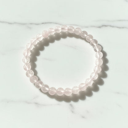 Rose Quartz Gemstone Stretch Bracelets - 5 mm