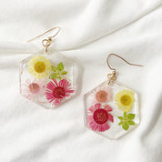 Pressed Flower Earrings/Real Flower Earrings/Resin Flower-UNI-T Janine Gerade