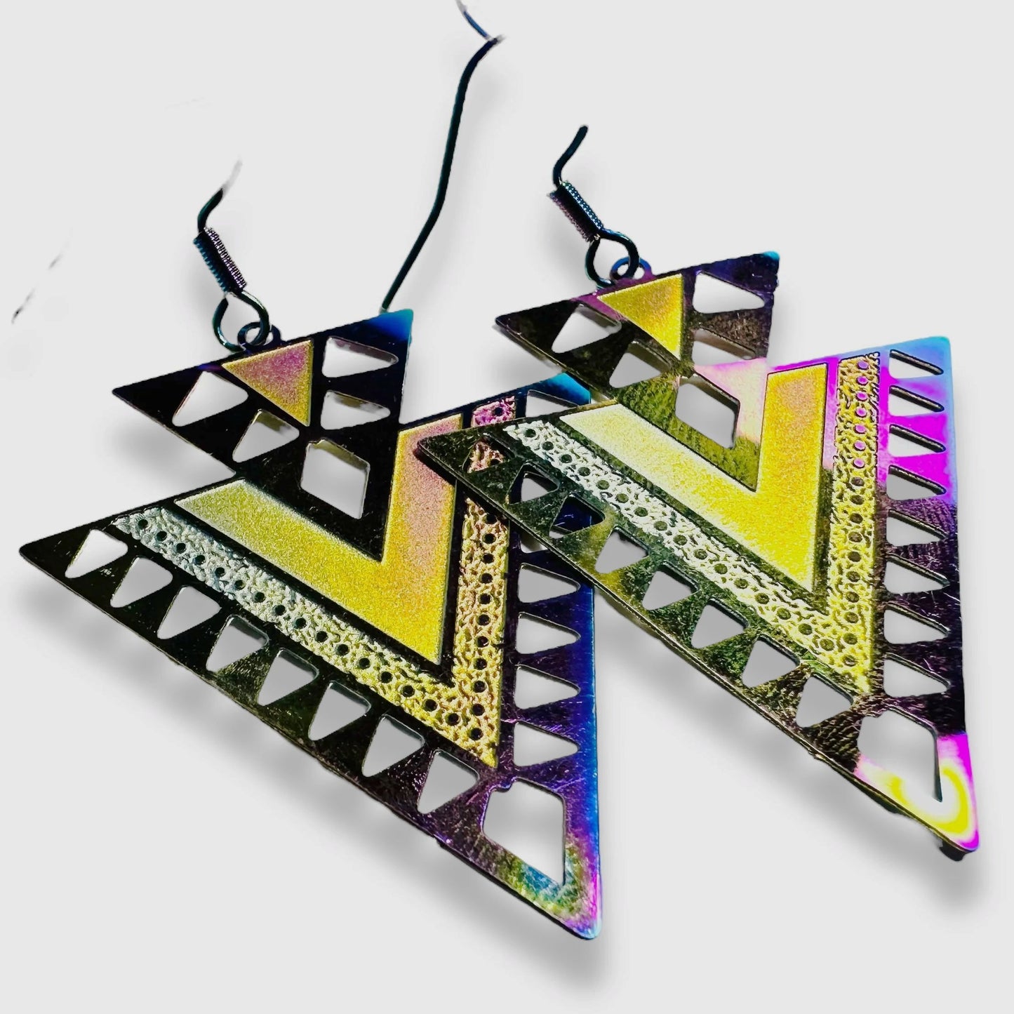 Colorful Laser and Steel Earrings*