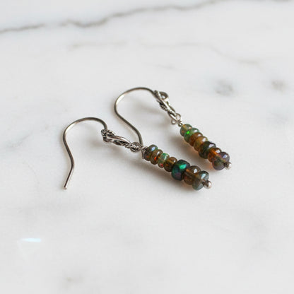 Dainty Opal Bead Earrings-Uni-T