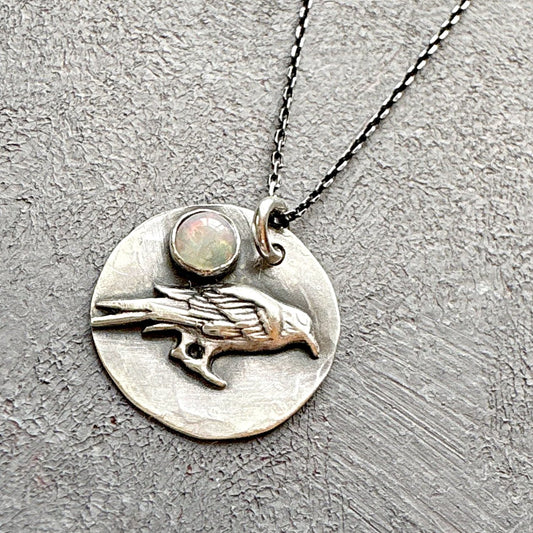 Crow Sterling Necklace***