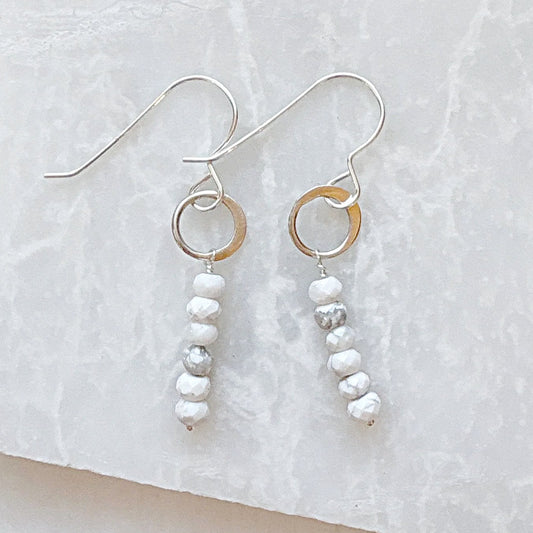 Howlite Bar Earrings***