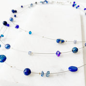 Real Gemstone Floating Galaxy Necklace-Uni-T Janine Gerade