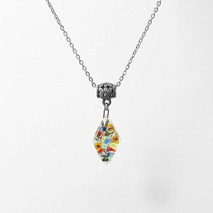 Recycled Fused Glass Earrings & Necklace Set Carolina Portillo