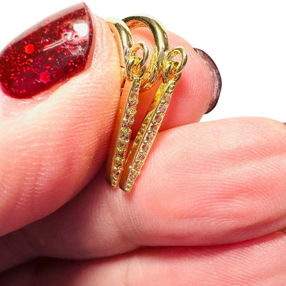 Crystal Spike Hoops*