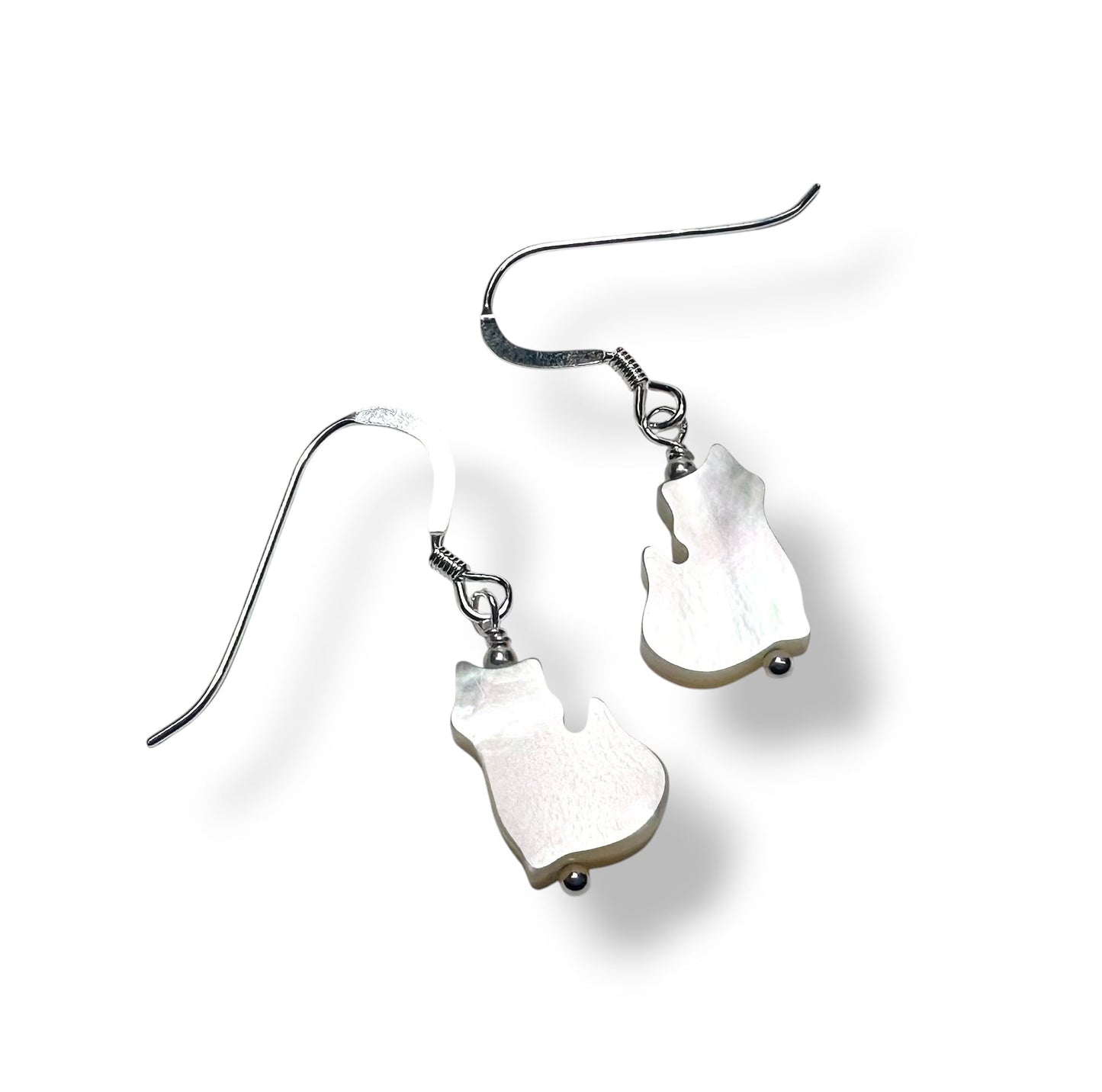 Kitty Mother of Pearl Earrings*
