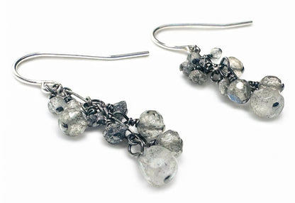Chain Drop Earrings-moonstone Gemstone*