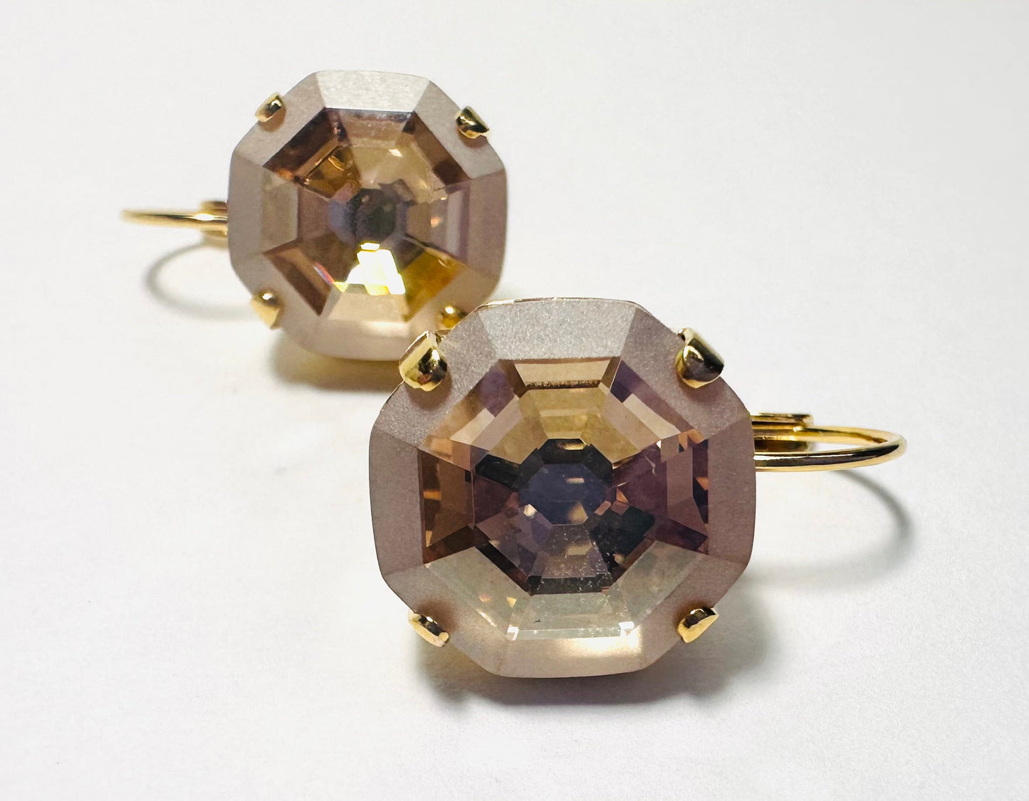 Champagne Crystal Dangle Earrings*