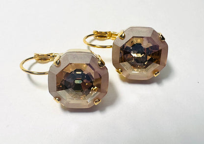 Champagne Crystal Dangle Earrings*