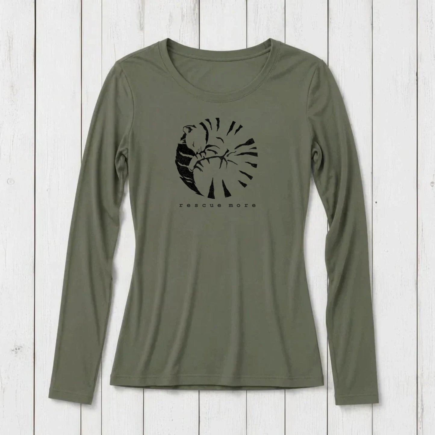 "Rescue More" Long Sleeve T-Shirt for Women