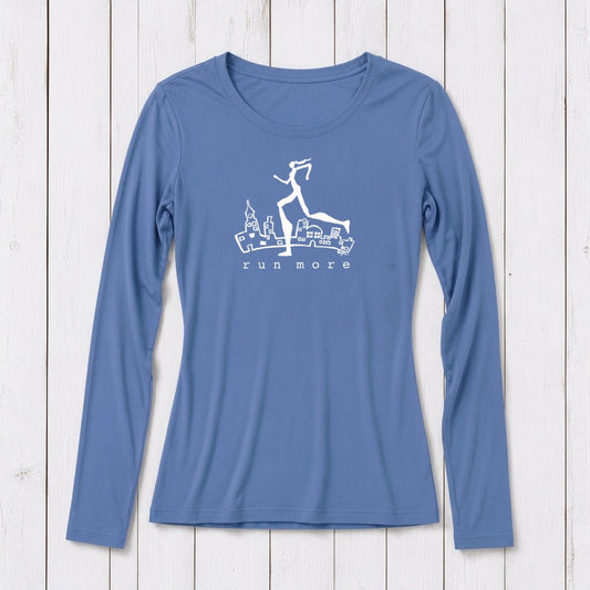 "Run More" Long Sleeve T-Shirt for Women