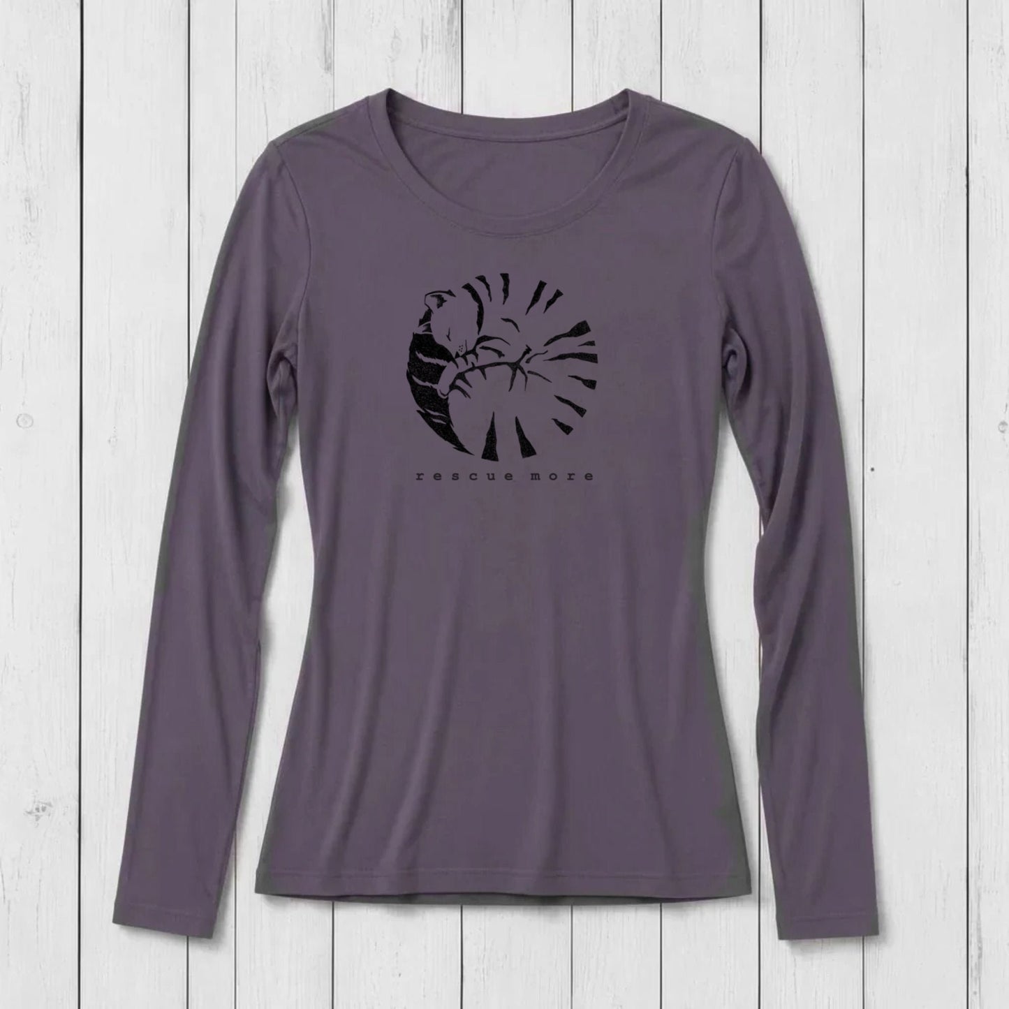 "Rescue More" Long Sleeve T-Shirt for Women