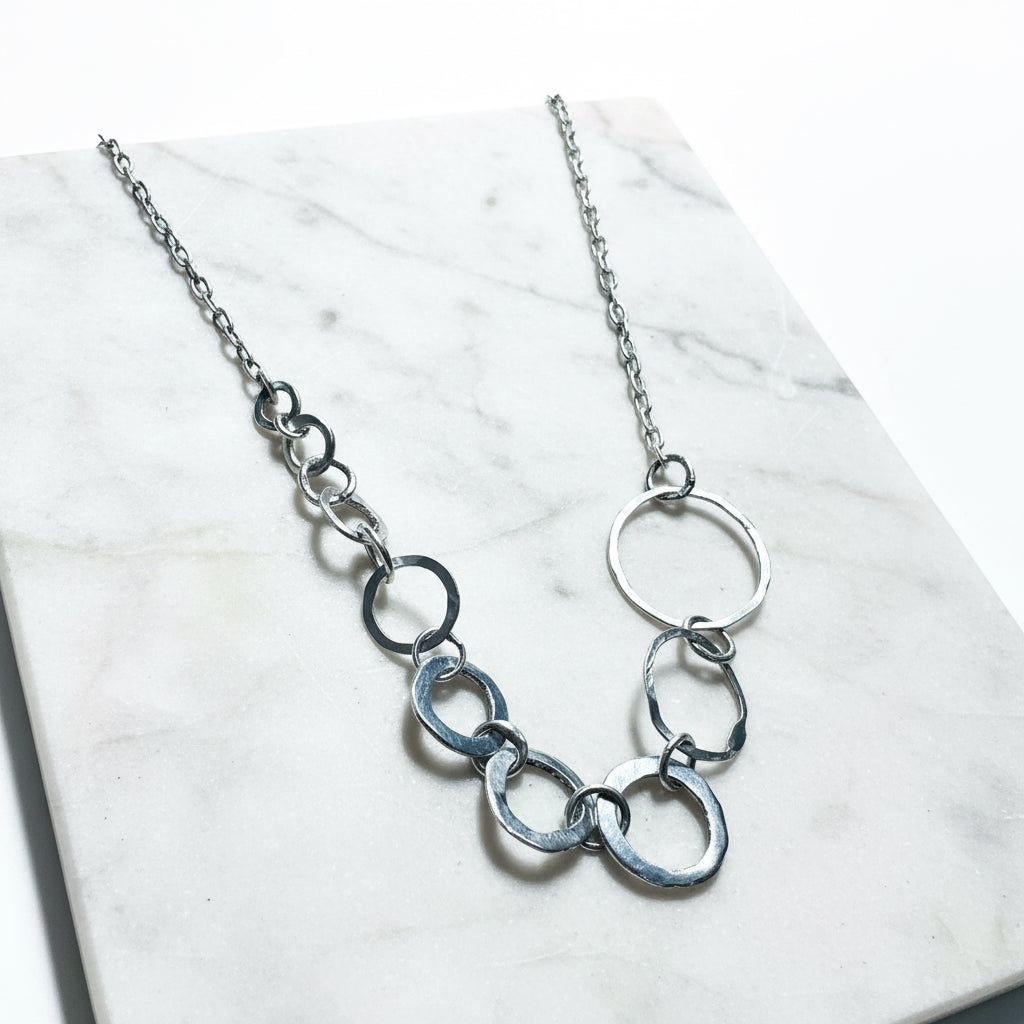 Circle Chain Necklace/ Infinity Necklace/Silver Necklace* Janine Gerade