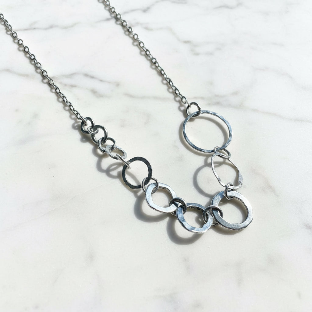 Circle Chain Necklace/ Infinity Necklace/Silver Necklace* Janine Gerade