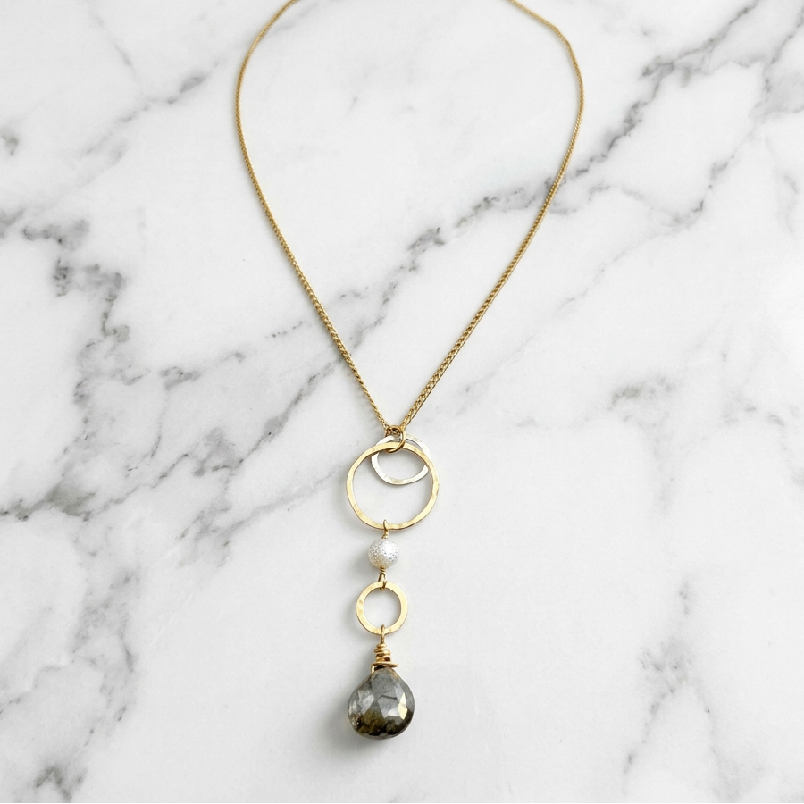 Quartz Circle Necklace