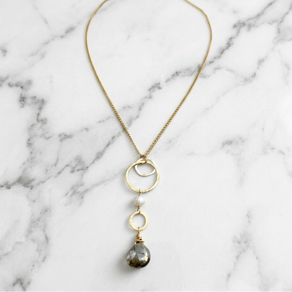 Quartz Circle Necklace