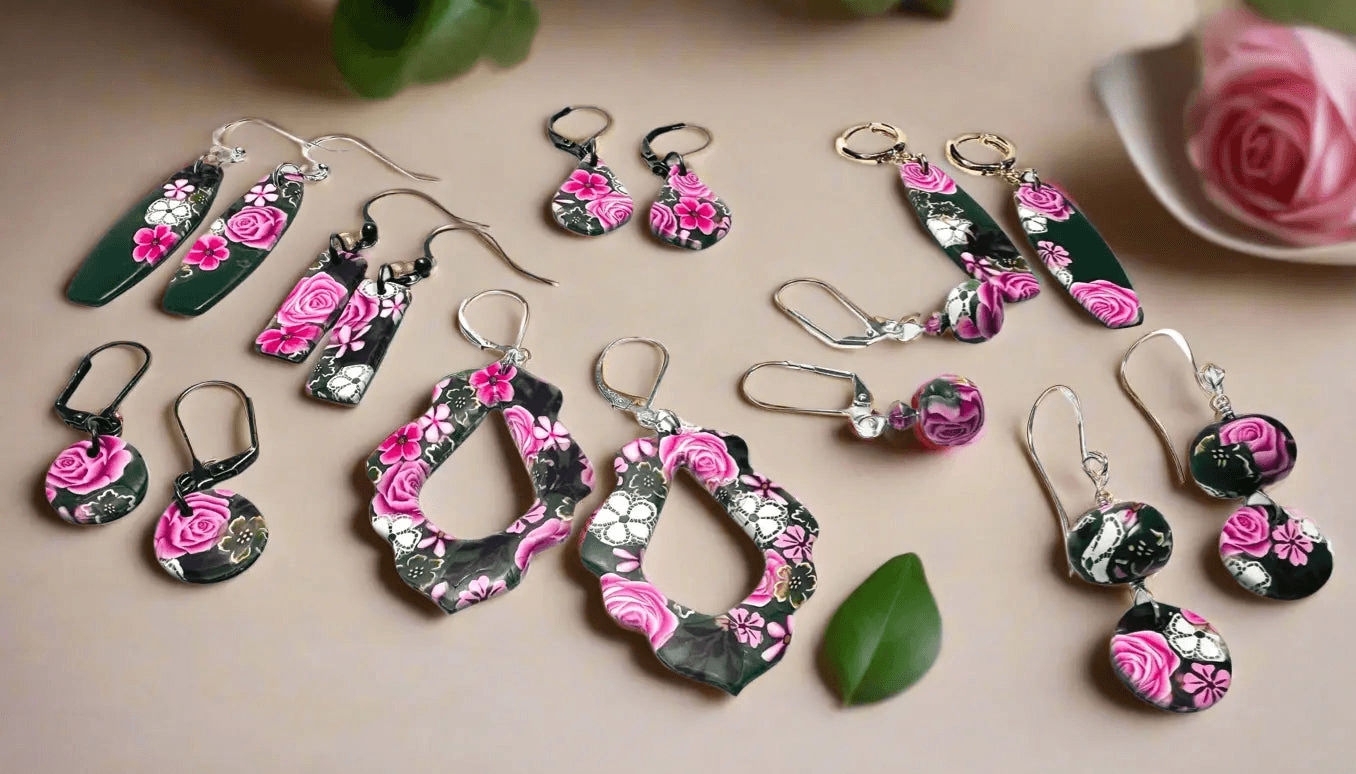 Clay Earrings-Spring Floral Collection* Janine Gerade