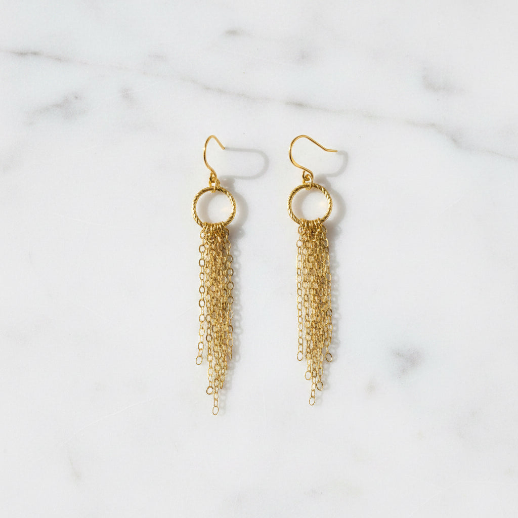Chain Hoop Earrings***