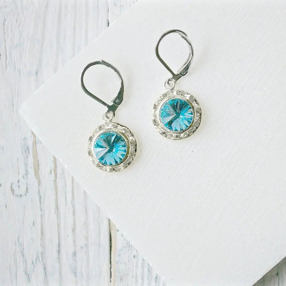 Crystal Earrings with Surgical Steel Ear Wire - Uni-T