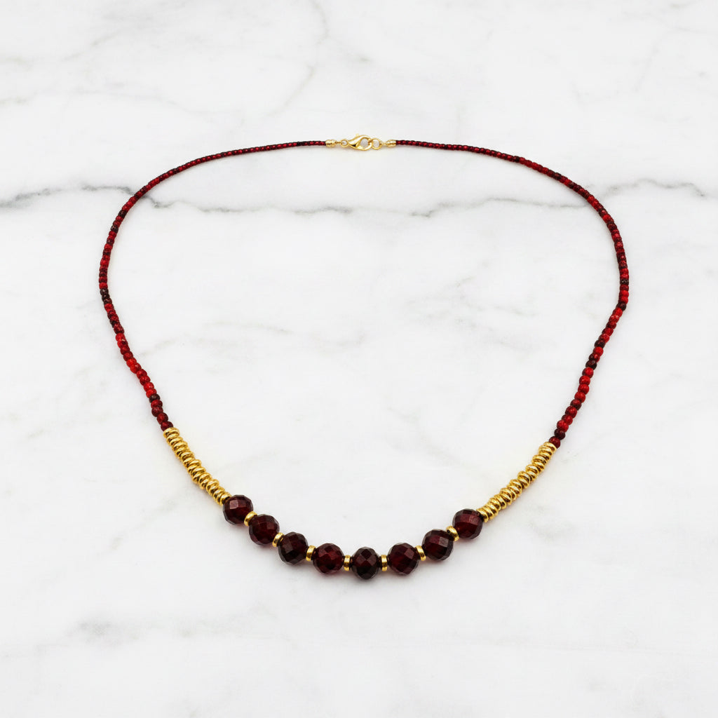 Crystal Beaded Layering Necklace