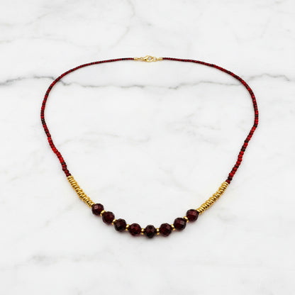 Crystal Beaded Layering Necklace