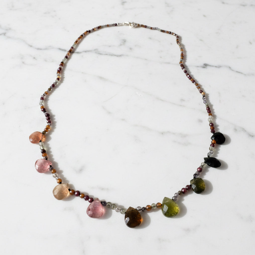 Crystal Beaded Layering Necklace