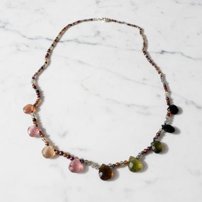 Crystal Beaded Layering Necklace