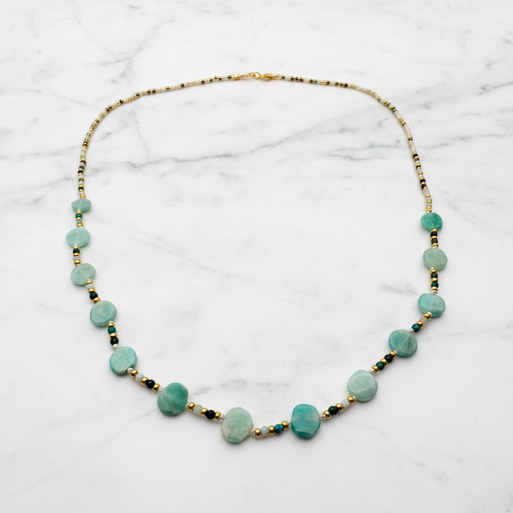 Crystal Beaded Layering Necklace
