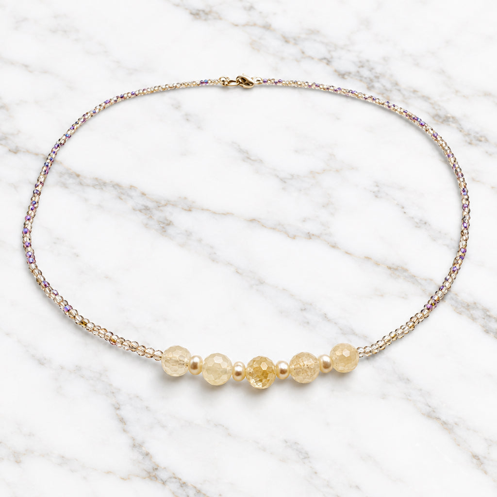 Crystal Beaded Layering Necklace