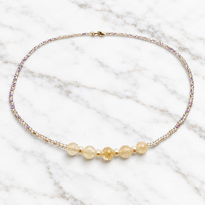 Crystal Beaded Layering Necklace
