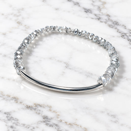 Crystal and Brass Bar Bracelets